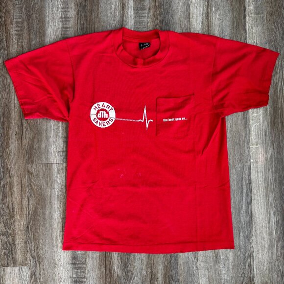 American Vintage Other - Vintage Heart Savers Pocket T-Shirt - Single Stitch Large